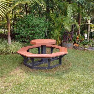 Mesa Picnic en Plástico Reciclado - Selva Octagonal
